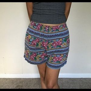 Vintage floral shorts
